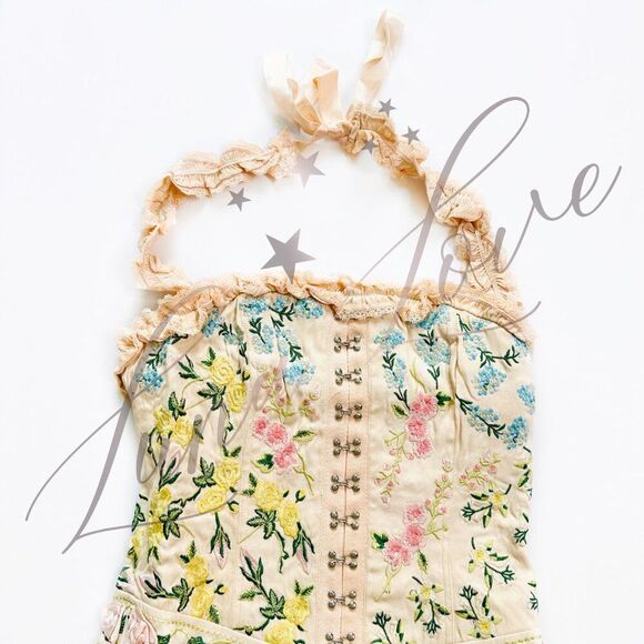 FILLYBOO Meadow Halter Mini Dress In Delicacy NWT - Picture 5 of 13